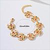 Vintage Bohemian Brass Rhinestone Moon Star Link Bracelets for Women Party Wedding Gift YI1841-3-1