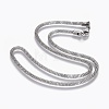 Non-Tarnish 304 Stainless Steel Mesh Chain Necklaces NJEW-L167-03A-P-2