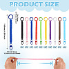 10Pcs Plastic Spiral Retractable Spring Coil Keychains KEYC-TA0001-84-3