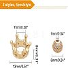 CHGCRAFT 8Pcs 2 Styles CZ Brass Micro Pave Grade AAA Cubic Zirconia Beads KK-CA0001-38G-2