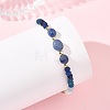 Dyed Natural Malaysia Jade & Dyed & Heated Blue Aventurine & Amazonite Nuggets & Rondelle Beaded Bracelets for Women BJEW-JB14090-01-2