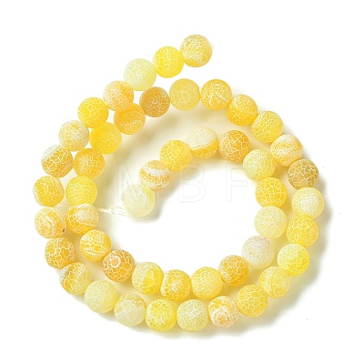 Natural Crackle Agate Beads Strands G-G055-8mm-6-1