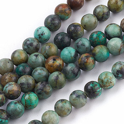 Natural African Turquoise(Jasper) Beads Strands LS-TURQ-G037-6mm-1