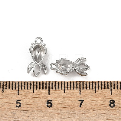 304 Stainless Steel Pendant Cabochon Settings STAS-G356-07P-02-1