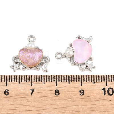 Alloy & Glass & Plastic Pearl Pendants FIND-G114-03P-1