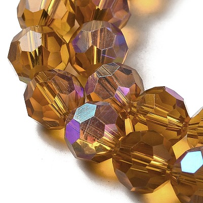 Electroplate Transparent Glass Beads Strands EGLA-A035-T10mm-L04-1