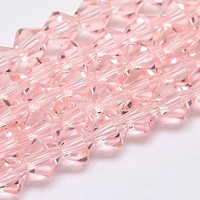 Imitate Austrian Crystal Bicone Glass Beads Strands GLAA-F029-5x5mm-15-1