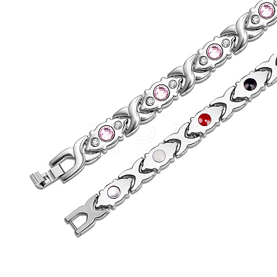 SHEGRACE Stainless Steel Panther Chain Watch Band Bracelets JB666A-1