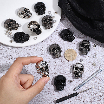Skull Alloy Decorative Rivets DIY-AR0005-41-1