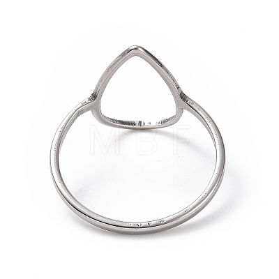 201 Stainless Steel Teardrop Finger Ring RJEW-J051-15P-1