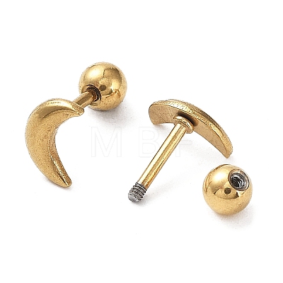 Ion Plating(IP) 304 Stainless Steel Earrings EJEW-E602-02G-1