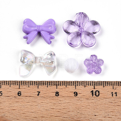 Transparent & Opaque Acrylic Beads TACR-T028-26G-1