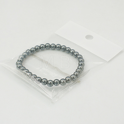 Fashion Non-Magnetic Synthetic Hematite Bracelets BJEW-JB00555-01-1