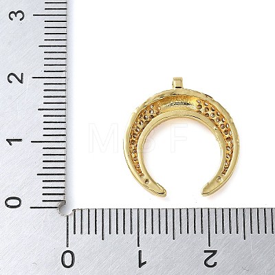 Brass Micro Pave Cubic Zirconia Pendants KK-C086-06G-1