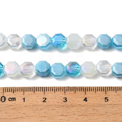 Electroplated Glass Beads Strands EGLA-A048-01A-03-1