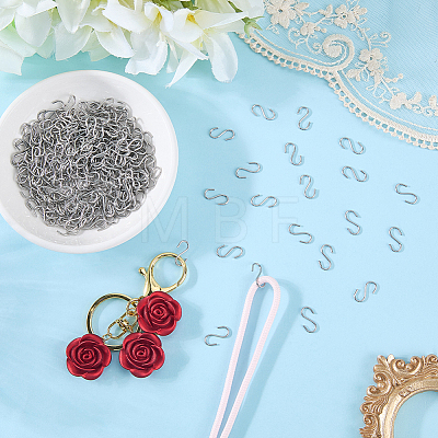 300Pcs 304 Stainless Steel S-Hook Findings STAS-SP0002-14-1