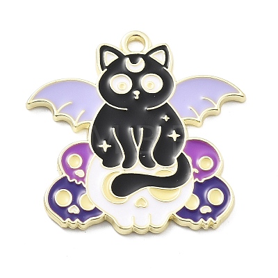 Alloy Enamel Pendants PALLOY-E582-04G-02-1