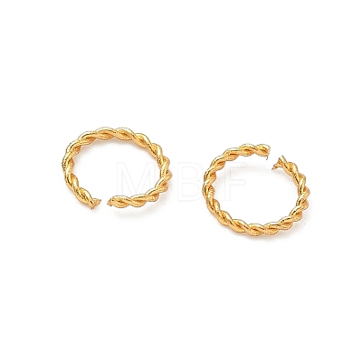 Brass Twisted Open Jump Rings KK-H532-43E-G-1