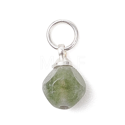 Natural Colorful Tourmaline Dice Charms PALLOY-JF04871-1