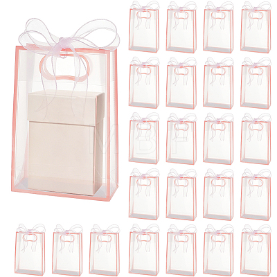 24Pcs PP Plastic Gift Tote Bags ABAG-GA0001-14B-1