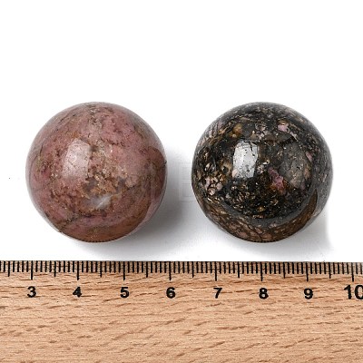 Natural Rhodonite No Hole Sphere Beads G-I367-05-13-1