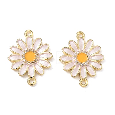 Brass Micro Pave Clear Cubic Zirconia Connector Charms CU-CBA280C-11G-02-1