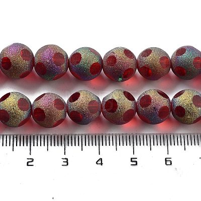 Electroplate Glass Beads Strands EGLA-P057-02A-01-1