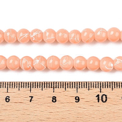 Drawbench Glass Beads Strands DGLA-S115-6mm-L21-A-1