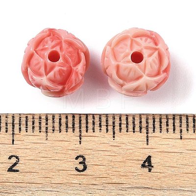 Synthetic Shell Dyed Carved Beads SHEL-H005-21-1