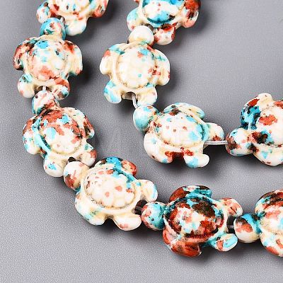 Synthetic Turquoise Dyed Beads Strands G-P507-05A-1-1