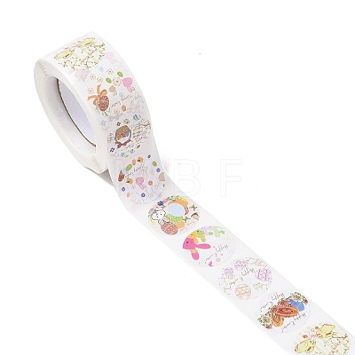 8 Patterns Easter Theme Self Adhesive Paper Sticker Rolls X1-DIY-C060-03I-1