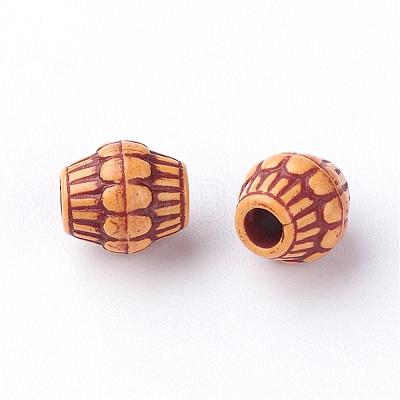 Imitation Wood Acrylic Beads SACR-Q186-22-1