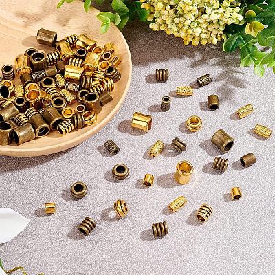  100Pcs 10 Style Tibetan Style Alloy Beads FIND-NB0002-84-1