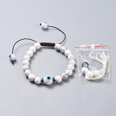 Adjustable Nylon Thread Braided Bead Bracelets Sets BJEW-JB04466-1