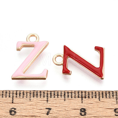Rack Plating Alloy Enamel Pendants ENAM-T024-53Z-G-1