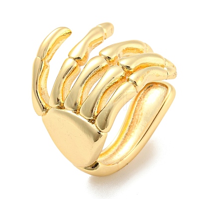 Real 14K Gold Plated Brass Cuff Earrings LS-EJEW-M232-02A-G-1