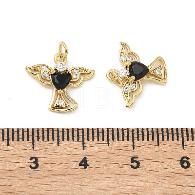 Brass Micro Pave Cubic Zirconia Pendants KK-A291-03G-1