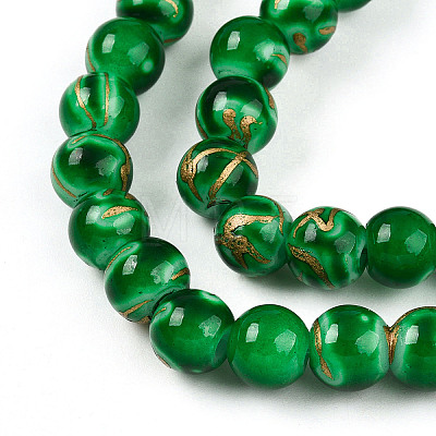 Baking Paint Glass Beads X1-DGLA-N010-8mm-04-1
