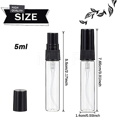 Mini Refillable Glass Spray Bottles MRMJ-BC0002-12B-1
