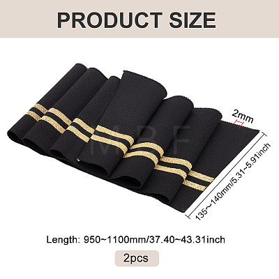 2Pcs 95% Cotton & 5% Elastic Fiber Ribbing Fabric for Cuffs FIND-BC0004-47A-1