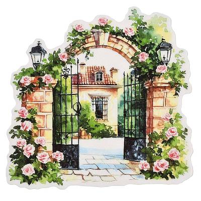 10Pcs 10 Styles Garden Series Waterproof PET Stickers DIY-G121-06C-1