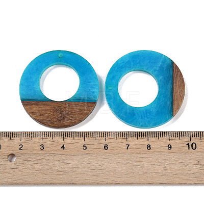 Resin & Wood Pendants WOOD-F015-14D-1