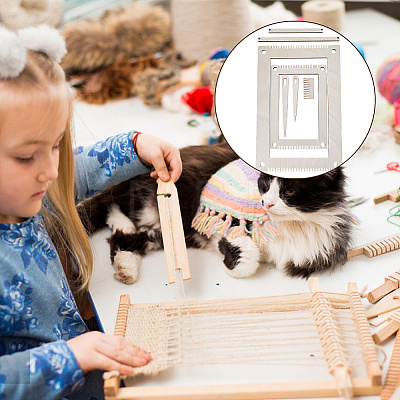7Pcs Wooden Knitting Loom Kits DIY-WH0136-910-1