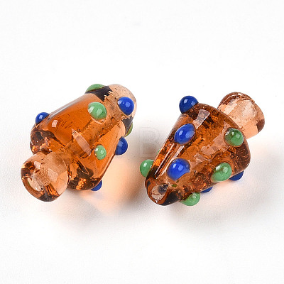 Handmade Lampwork Bumpy Beads LAMP-T022-02A-07-1