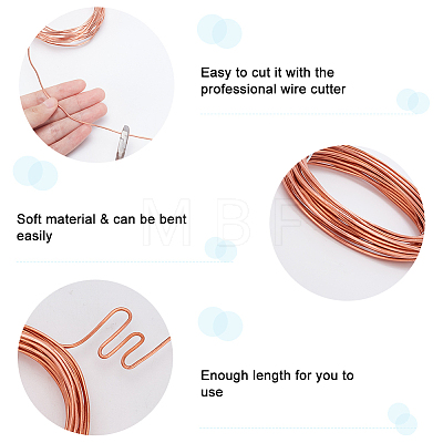 Red Copper Craft Wire CWIR-WH0017-02C-1