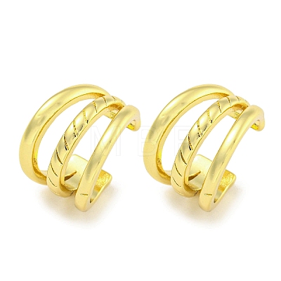 Brass Cuff Earrings EJEW-C104-027G-1