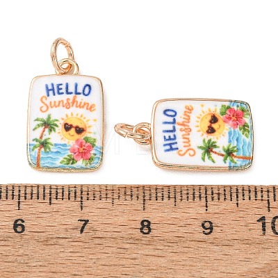 Printed Brass Pendants KK-CBA3895-01B-G-1