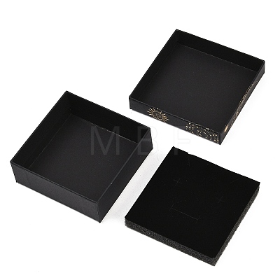 Gold Stamping Planet Cardboard Jewelry Packaging Boxes CON-T002-01F-1