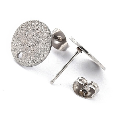 Non-Tarnish 304 Stainless Steel Stud Earring Findings STAS-O144-01C-P-1