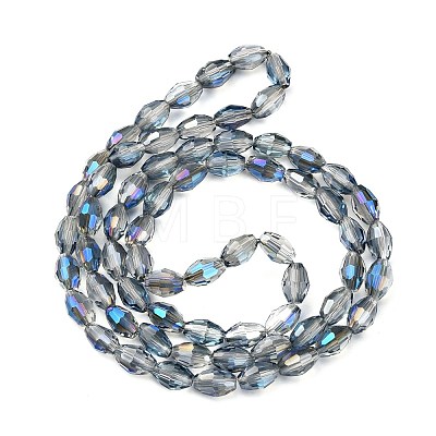 Electroplate Glass Beads Strands EGLA-J013-4x6mm-H03-1